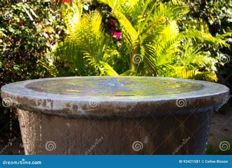 Outdoor Round Water Fountain Stock Photos Stock Image Image Of