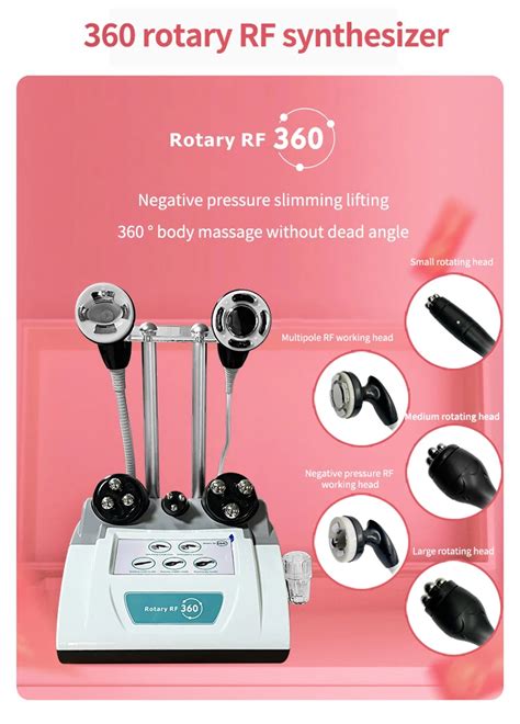 360 Rotary Rf 5 Handles Body Vibrator Massage Machine Fast Effect For Face Lifting Roller