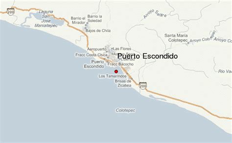 Puerto Escondido Map