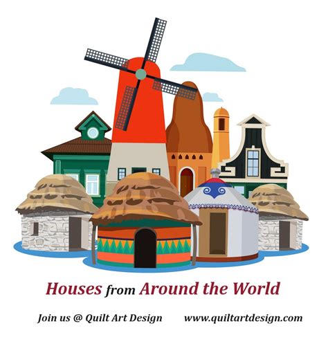 Houses from Around the World | Quilt Art Design