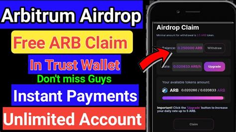 Arbitrum Airdrop Claim Arb Token In Trust Wallet Earn Arb Token