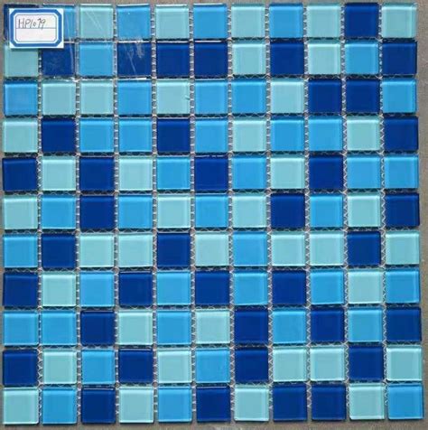 Blended Blues Glass Mosaic For Swimming Pool Tile China Mosaic And Tile