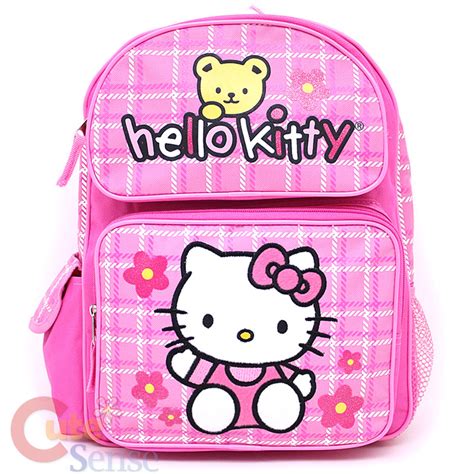 Sanrio Hello Kitty Large School Backpack And Lunch Bag Set Pink Teddy