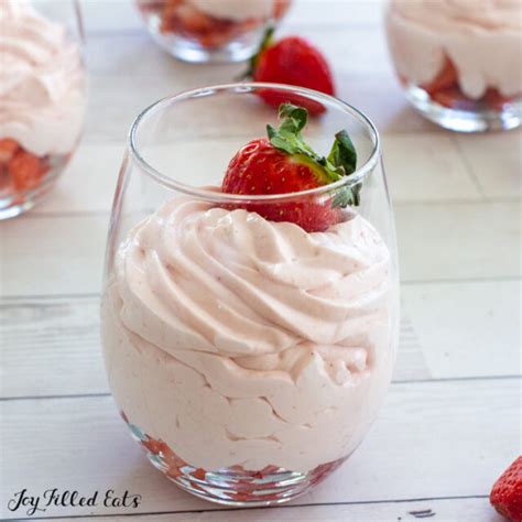 Keto Strawberry Mousse Easy Low Carb Dessert Recipe