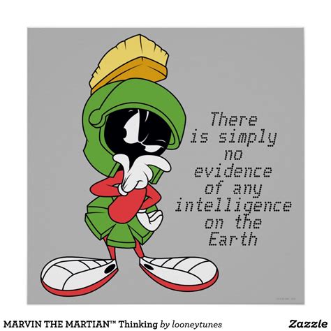 Marvin The Martian™ Thinking Poster The Martian Marvin