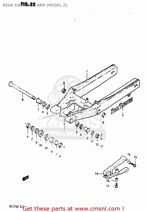 Suzuki PE175 1983 D USA E03 REAR SWINGING ARM MODEL Z Buy