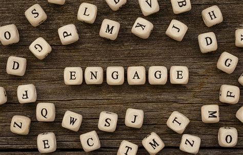 Word Engage Written On Wood Block Stock Photo Download Image Now Istock