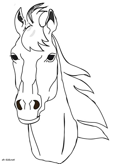 9 Amusant Coloriage Cheval Facile Stock - COLORIAGE