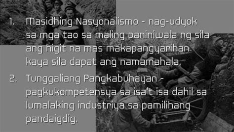 Magbigay Ng Apat 4 Na Mga Dahilan Ng Digmaan Brainly Ph