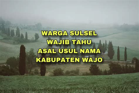 Warga Sulawesi Tahu Kepanjangan Wajo Asal Usul Nama Kabupaten Di