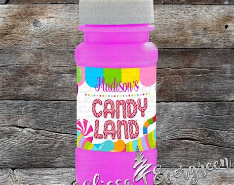 Custom Candyland Party Favor T Bags Personalized Etsy