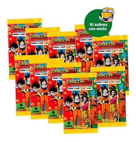 Dragon Ball Universal 10 Sobres D Tarjetas Colección Panini MercadoLibre