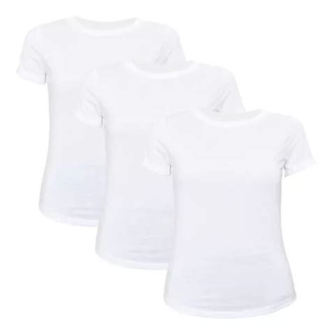 Camiseta Sublimable Blanca P dama Pack X 3 Disershop Cuotas sin interés