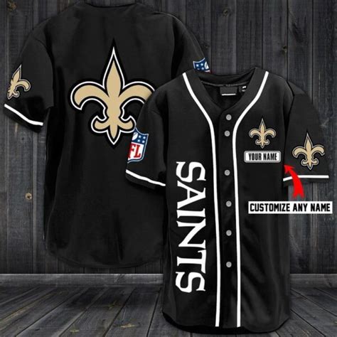 New Orleans Saints Personalized Baseball Jersey Shirt Sportique