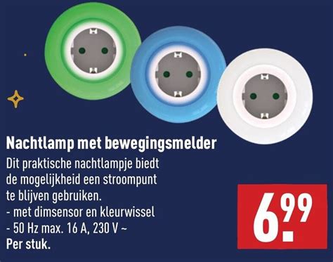 Nachtlamp Met Bewegingsmelder Aanbieding Bij ALDI