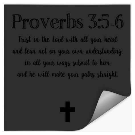 Proverbs 3 5 6 Bible Verse Scripture Christian Stickers Sold By Jamekia