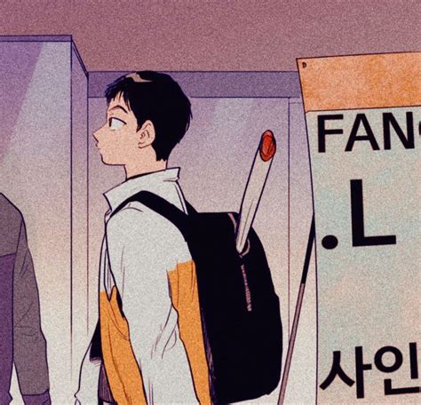 A Man With A Back Pack Standing In Front Of A Sign That Says Fango L