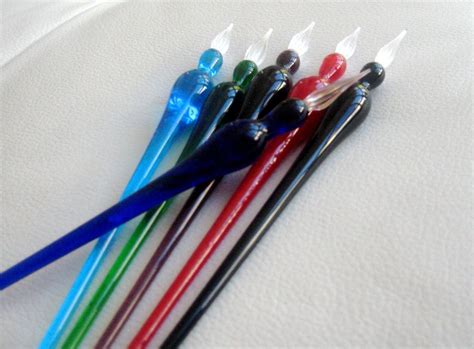 Hand-Blown Glass Calligraphy Pen Variety of Colors