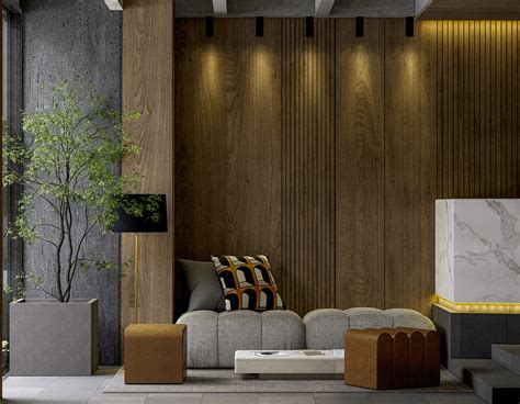 Small Lobby design - residential building :: Behance