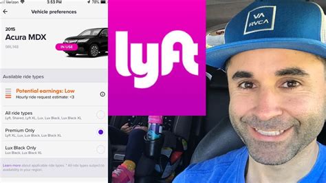 Lyft Driver App How To Choose Premium Only Rides In The Lyft Platform