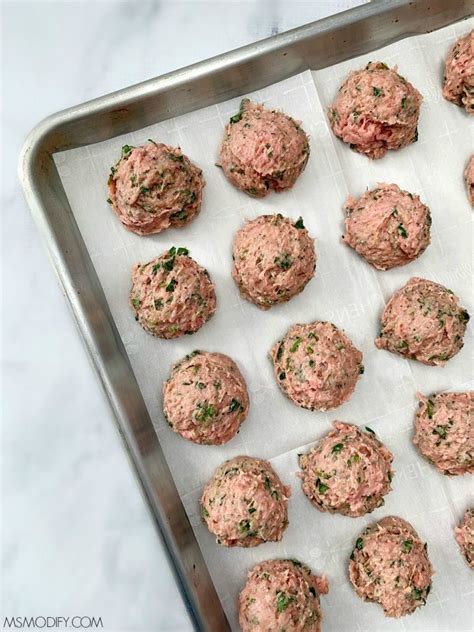 Oven Baked Turkey Meatballs | MsModify