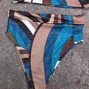 Patterned Shimmer Set Bikini Sexy Bikini Beachwear Swimwear Cheeky