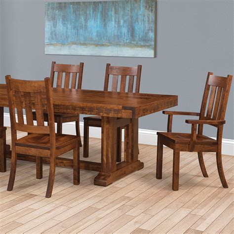 Auburn Amish Dining Room Set Rustic Style Furniture Cabinfield