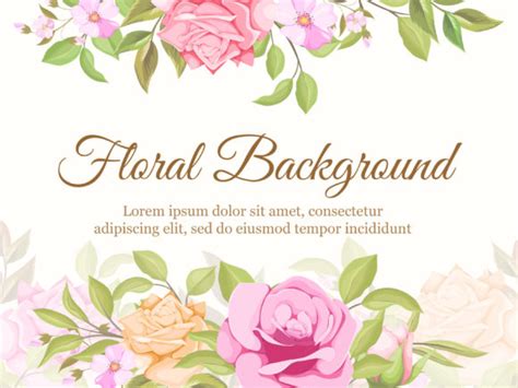 Floral Frame Wedding Background Template Graphic by lukasdediz · Creative Fabrica