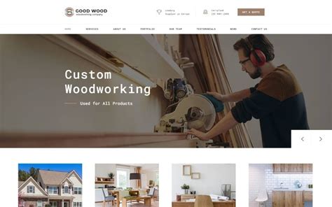 Good Wood Interior And Furniture Clean Html Landing Page Template