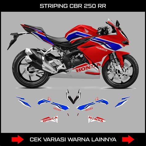 Striping Cbr Rr Graphic Variation Ori Custom Sticker Motorcycle