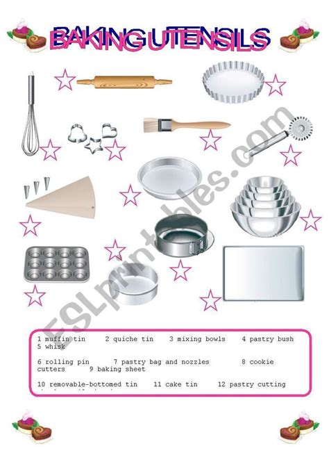 Baking Utensils Esl Worksheet By Pitudiaz Baking Utensils Baking