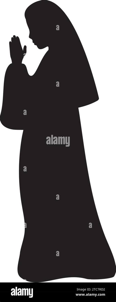 Mary Icon Silhouette Stock Vector Image And Art Alamy