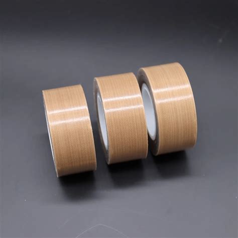 Heat Insulation Ptfe Coated Fiberglass Fabric Tape With Adhesive For