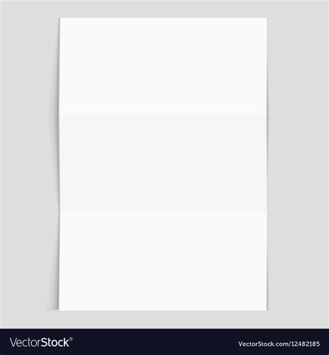 Realistic Blank Sheet Of Paper Mockup Royalty Free Vector