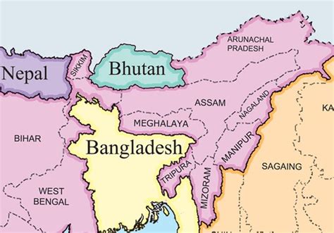 India Bhutan Border Map