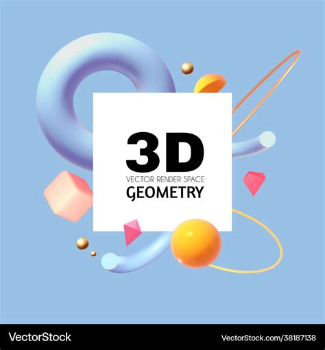 Abstrakte D Geometrische Darstellung Hintergrund Realistisch