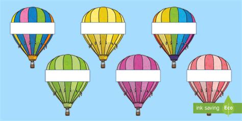 Editable A4 Hot Popular Air Balloons