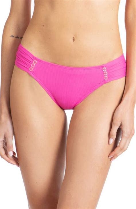 Robin Piccone Amy Side Tab Bikini Bottoms In At X Small Stylemi