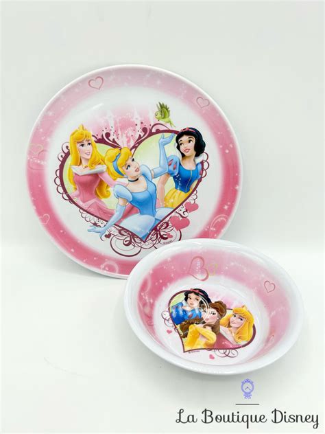 Assiettes Princesses Creuse Plate Aurore Cendrillon Blanche Neige Belle