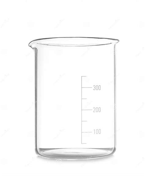 Empty Beaker Isolated Chemistry Laboratory Glassware Stock Photo