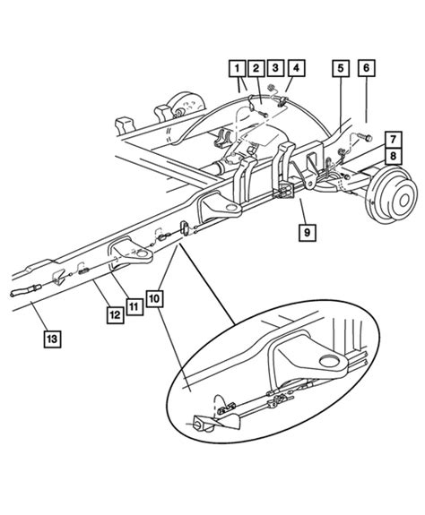 Parking Brake Lever And Cables For Dodge Ram Mopar Estore