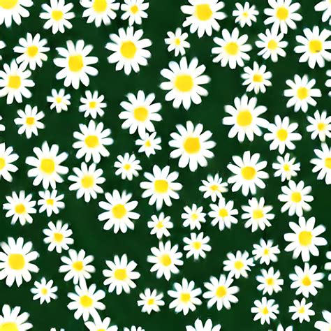 Small White Daisies with Pale Yellow Centers · Creative Fabrica