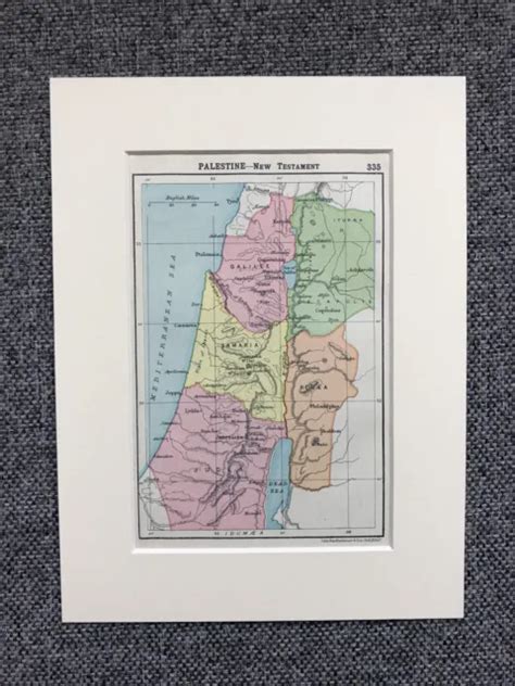 Map Of Palestine New Testament By John Bartholomew Mounted