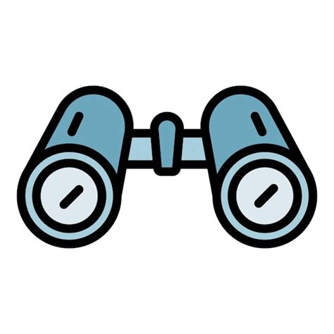 Premium Vector Binocular Icon Outline Binocular Vector Icon Color