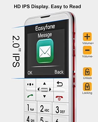 Easyfone Prime A7 4G Téléphone portable à gros boutons pour personnes