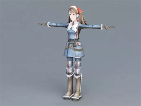 Anime Girl Free 3d Model Max Vray Open3dmodel