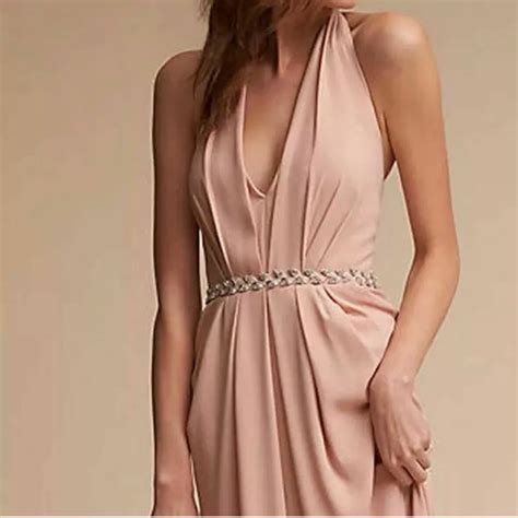 New Bhldn Jill Jill Stuart Rasa Halter Gown Dress Gem