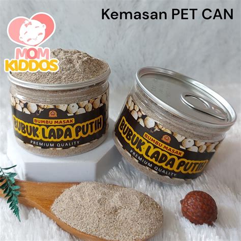 Jual Bumbu Masak Rempah Lada Putih Merica Bubuk Premium Kemasan Pet