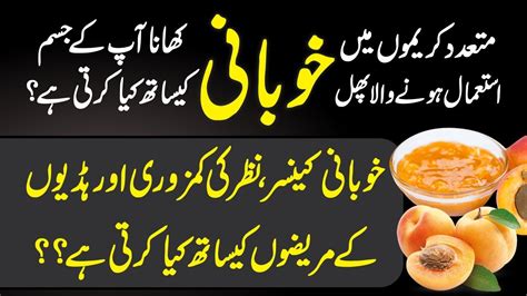 Health Benefits Of Apricot Khubani K Fayde Urdu Hindi Urdu Lab