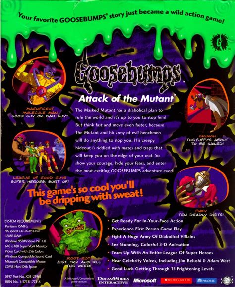 Goosebumps Attack Of The Mutant 1997 Dreamworks Interactive Free